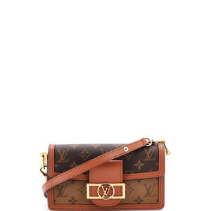 Louis Vuitton East West Dauphine Shoulder Bag Reverse Monogram Canvas